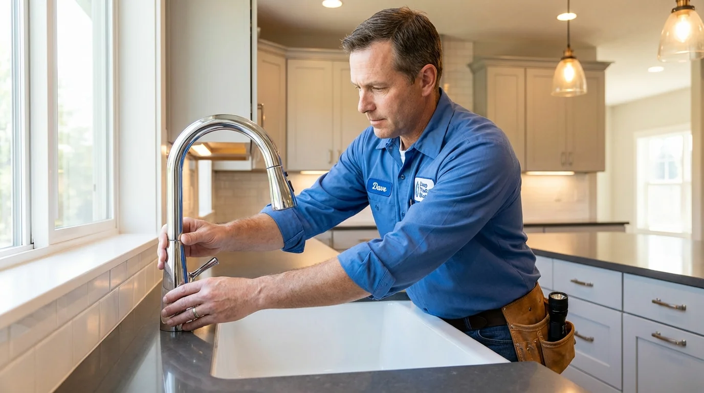 Kitchen faucet installation by Johns Plumbing LLC in New Iberia