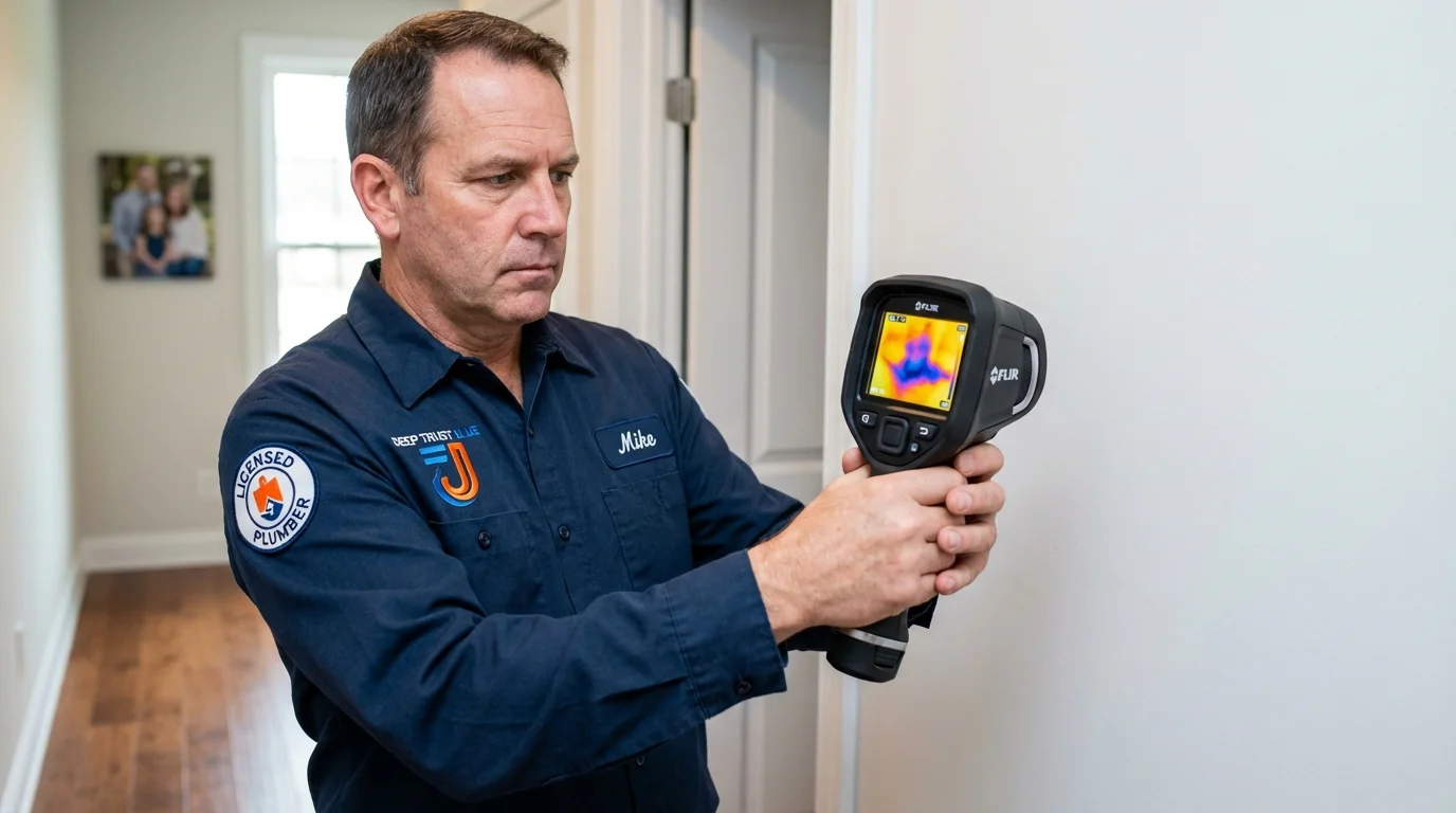 Thermal imaging leak detection by Johns Plumbing LLC in New Iberia